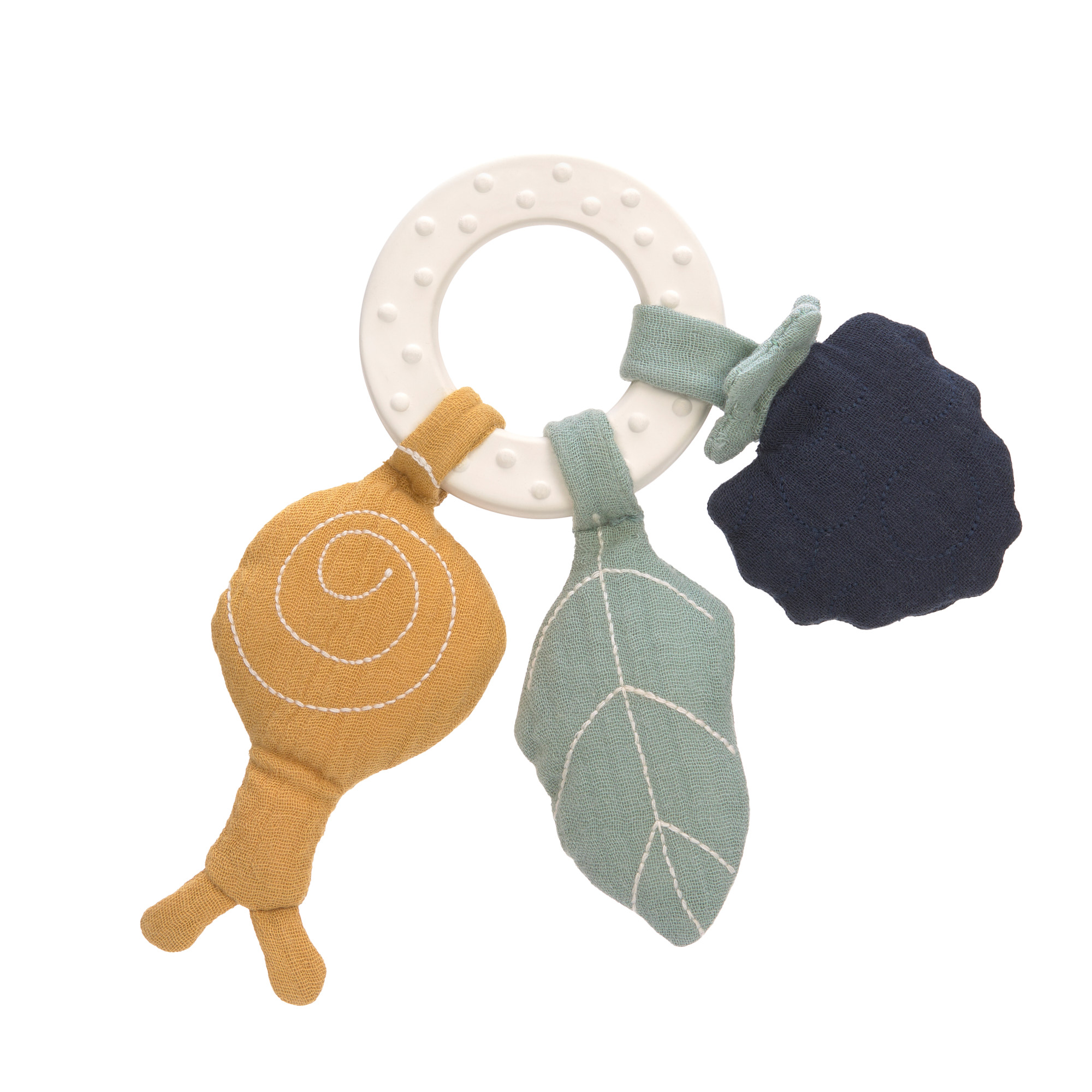 Lässig Teether "Ring" Natural Rubber Snail