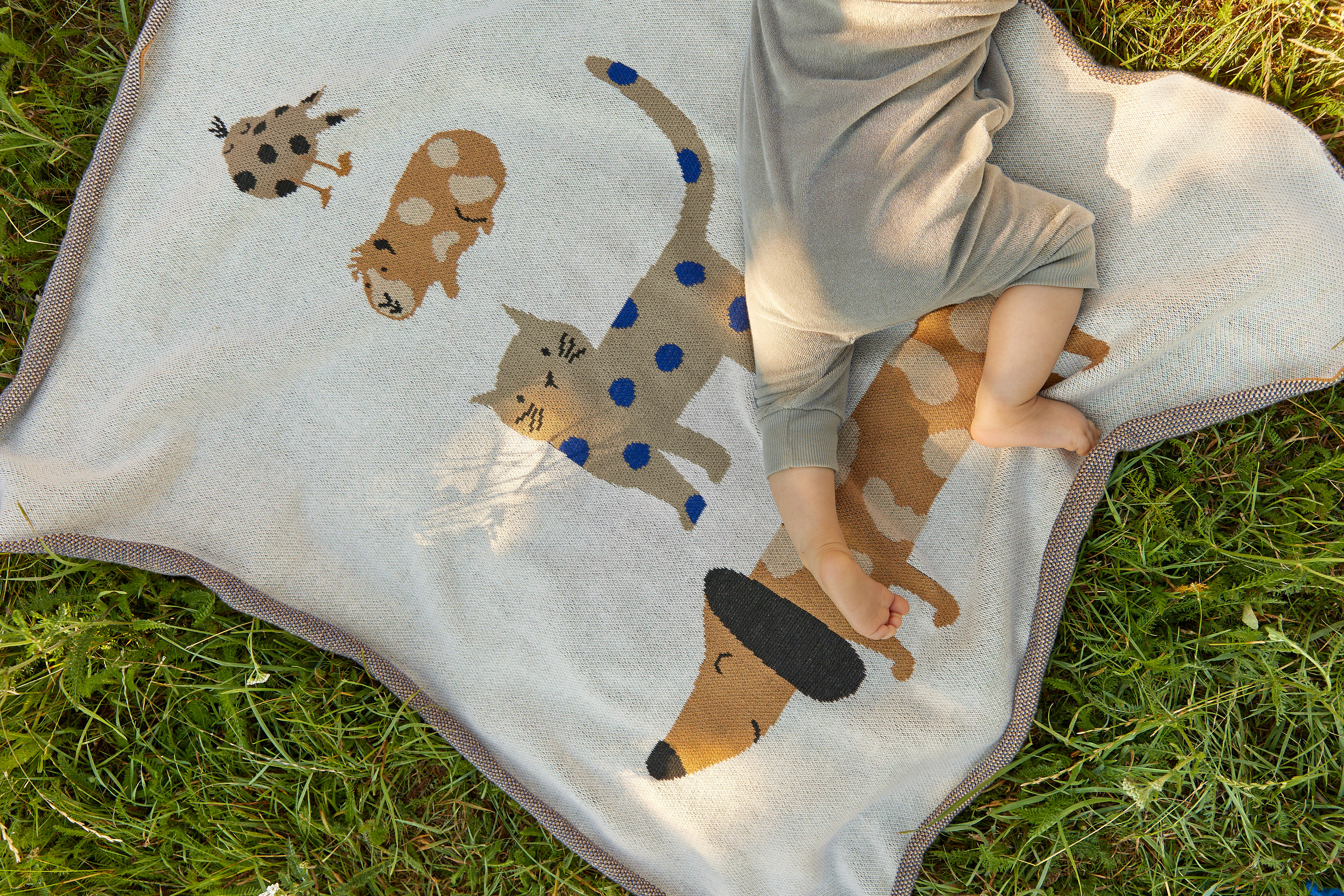 Lässig Knitted Blanket GOTS Little Mateys royal blue - 9