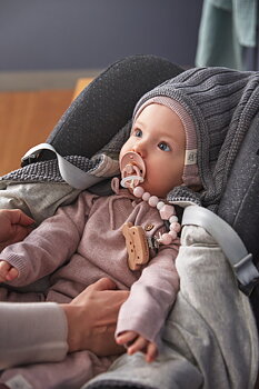 Lässig Knitted Blanket GOTS for Baby Seat Anthracite