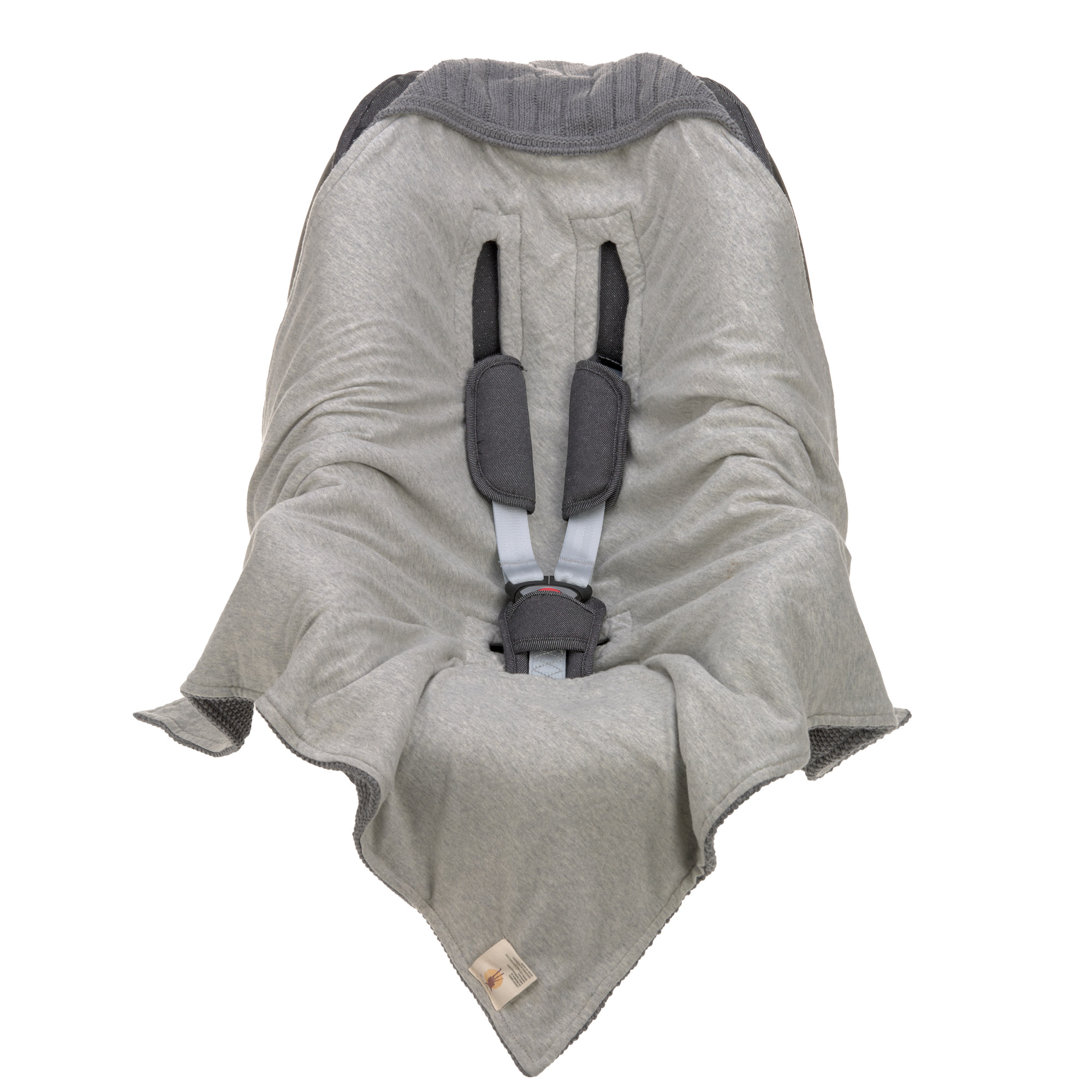 Lässig Knitted Blanket GOTS for Baby Seat Anthracite - 13