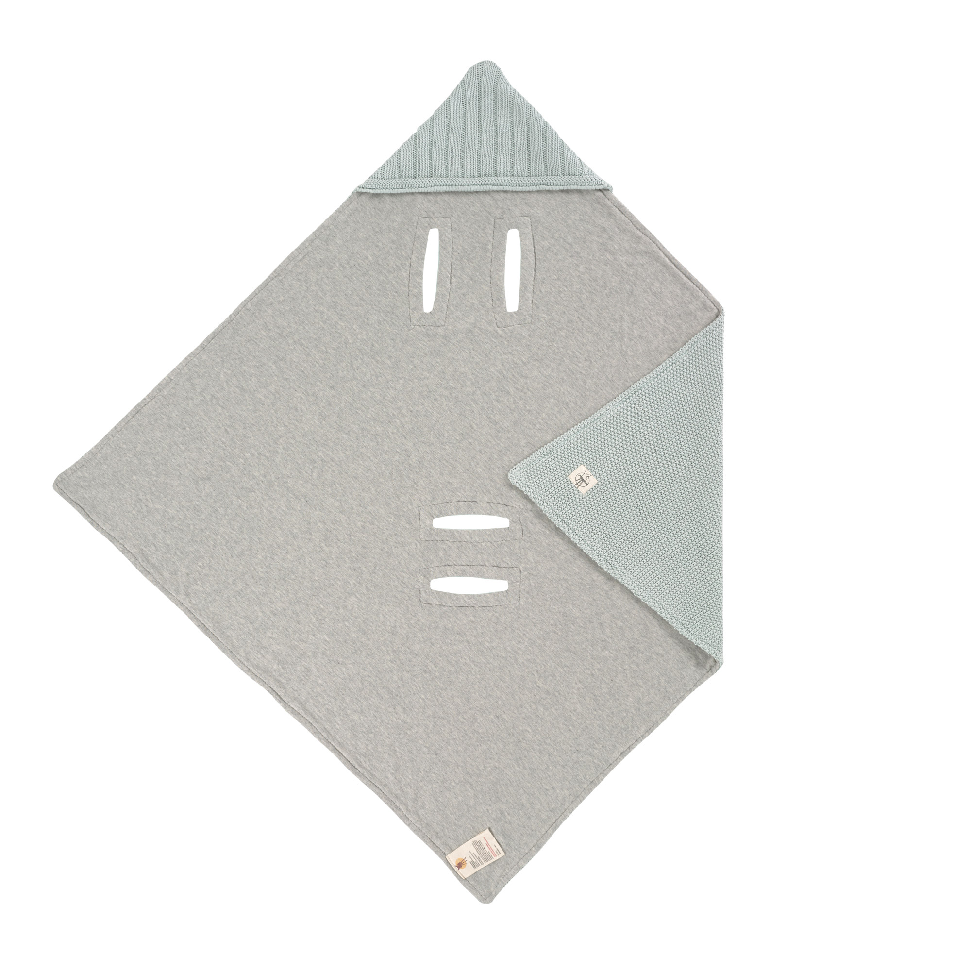 Lässig Knitted Blanket GOTS for Baby Seat Light Mint - 24