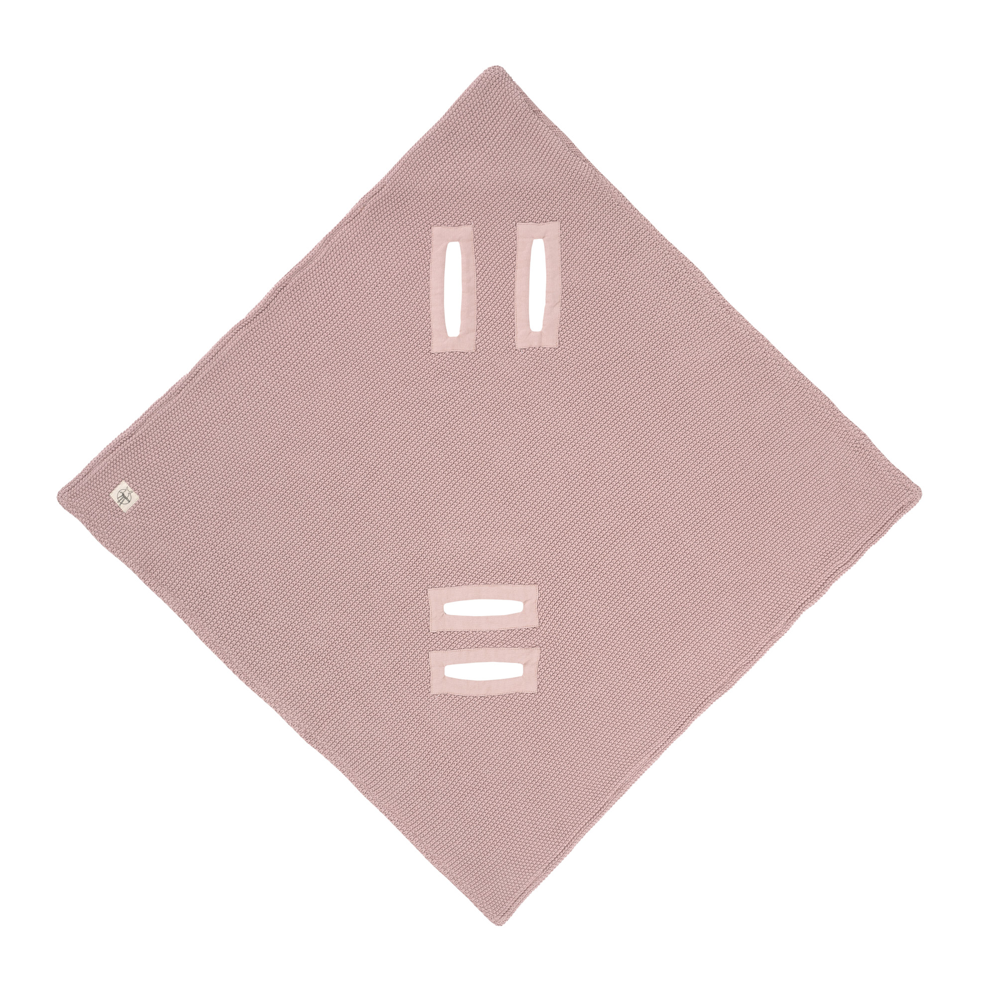 Lässig Knitted Blanket GOTS for Baby Seat Dusky Pink - 10