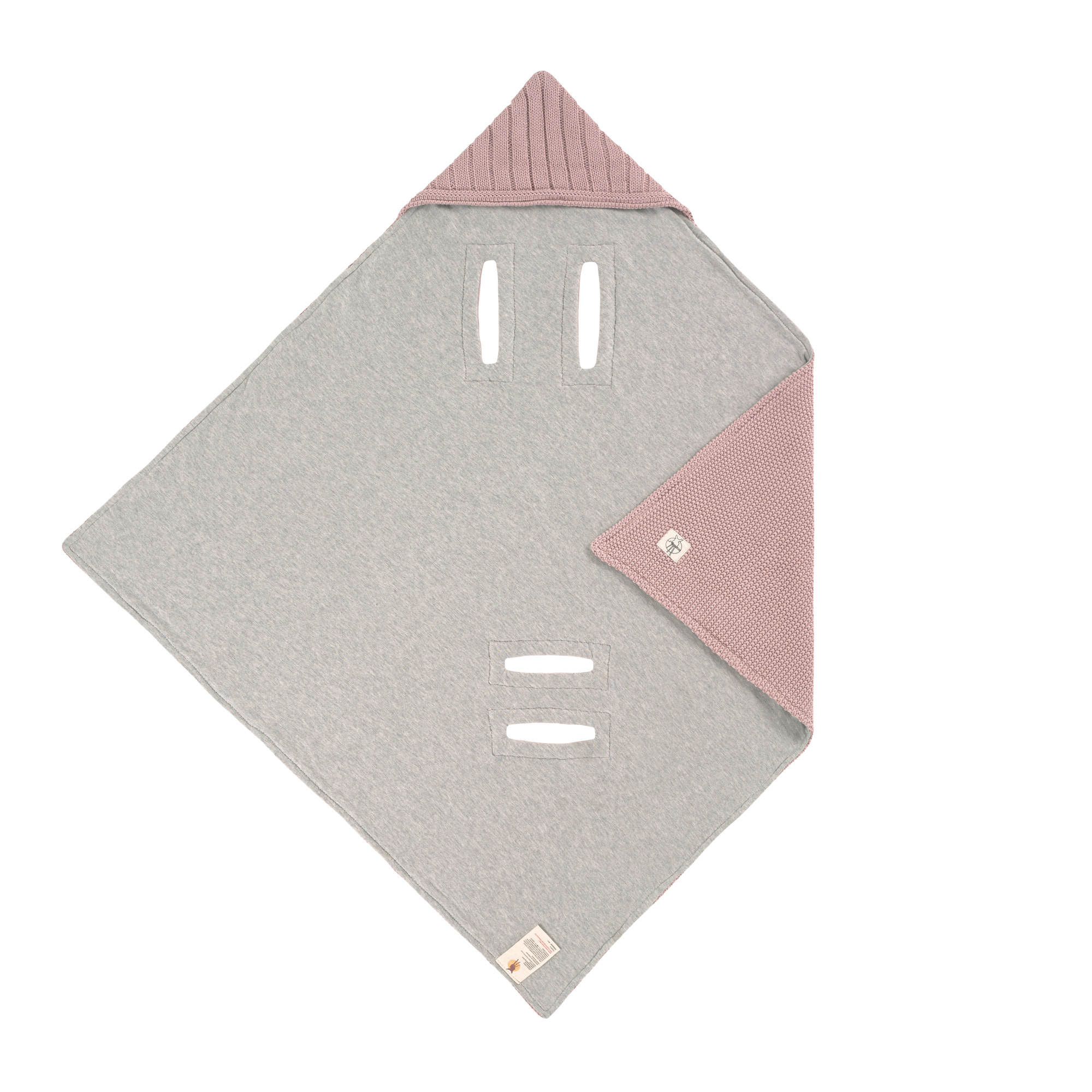 Lässig Knitted Blanket GOTS for Baby Seat Dusky Pink - 9