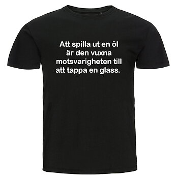 T-shirt - Att spilla ut en öl