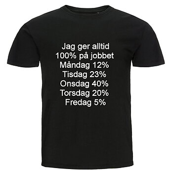 T-shirt - 100% på jobbet