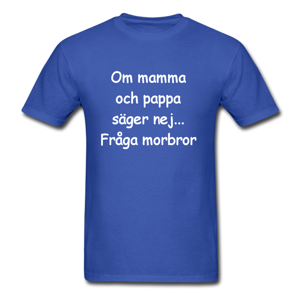 Barn T-shirt - Om mamma och pappa säger nej...Fråga morbror