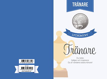 Kort med lyckomynt - Tränare