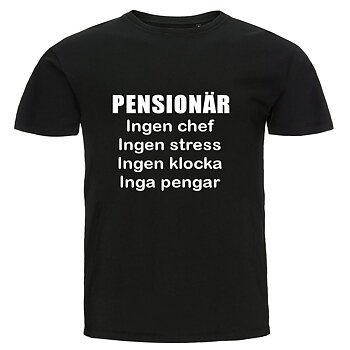 T-shirt - Pensionär, Inga pengar
