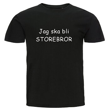 Barn T-shirt - Jag ska bli storebror, Svart
