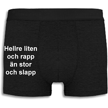 Boxershorts - Hellre liten och rapp