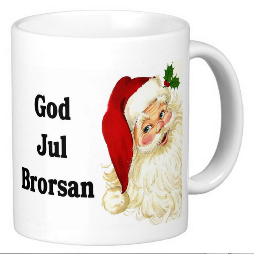 Julklapp och julklappstill till bror som har allt. Mugg God Jul Brorsan