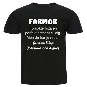 T-shirt - Farmor, present