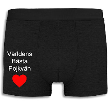 Boxershorts - Världens Bästa Pojkvän med rött hjärta