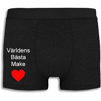 Boxershorts - Världens Bästa Make med rött hjärta