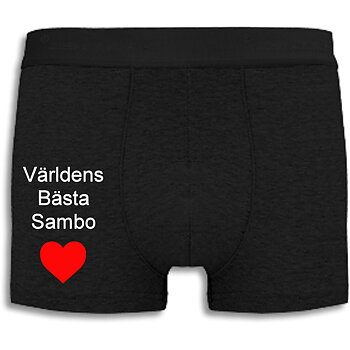 Boxershorts - Världens Bästa Sambo med rött hjärta