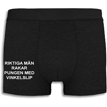Boxershorts - Riktiga män rakar pungen med vinkelslip