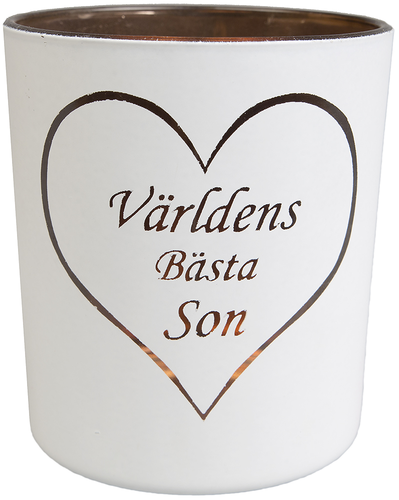 Ljuslykta - Världens bästa son, vit