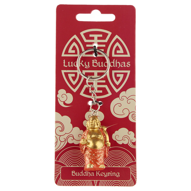 Nyckelring - Lucky Buddha, Orange - 2
