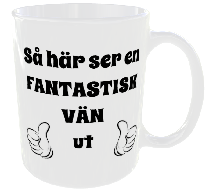 Mugg - Så här ser en fantastisk vän ut