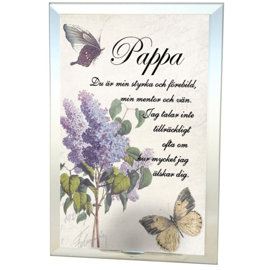 Värmeljushållare med text - Pappa