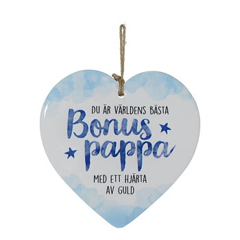 Skylt, Enjoy heart - Bonuspappa
