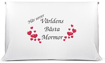 Örngott - Här sover världens bästa mormor 50x60 cm