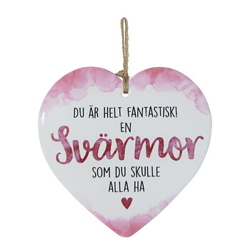 Skylt, Enjoy heart - Svärmor