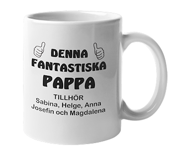 Mugg - Denna fantastiska pappa tillhör