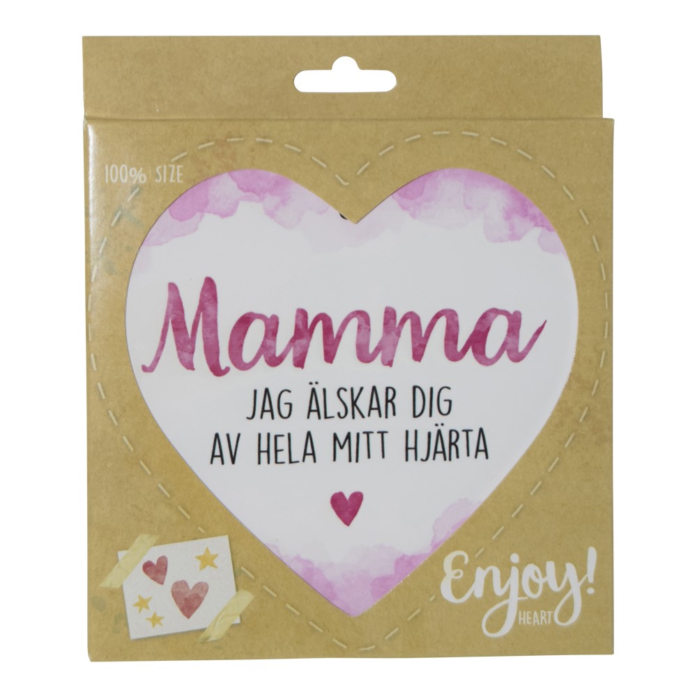 Skylt, Enjoy heart - Mamma - 2
