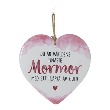 Skylt, Enjoy heart - Mormor