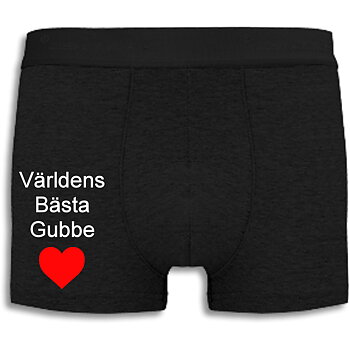 Boxershorts - Världens Bästa Gubbe med rött hjärta