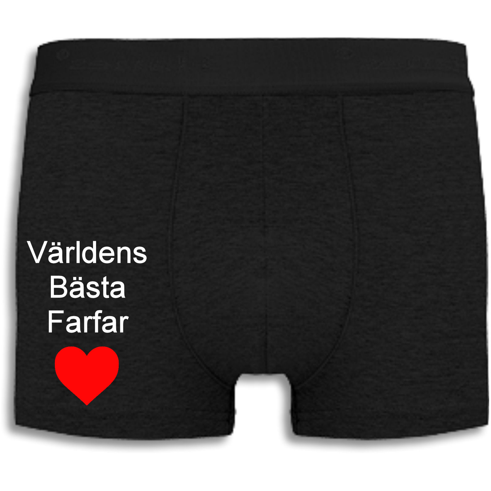 Boxershorts - Världens Bästa Farfar med rött hjärta