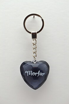 Nyckelring, Diamond heart - Morfar