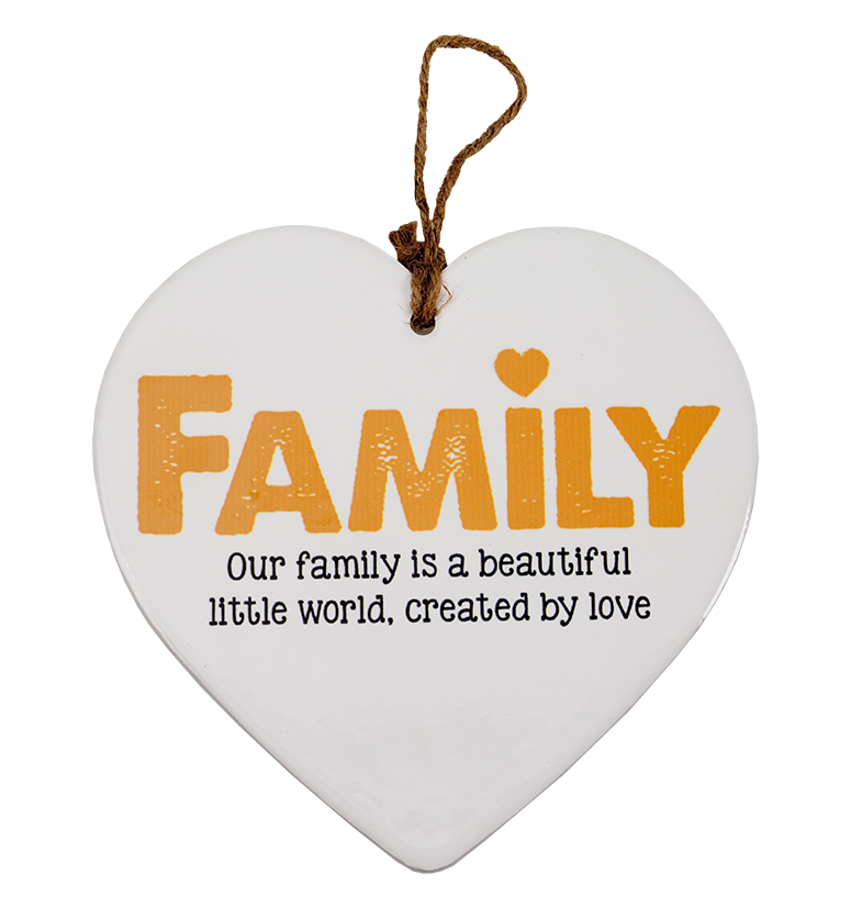 Skylt, Message heart - Family