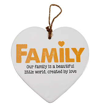 Skylt, Message heart - Family