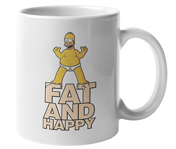 Mugg - The Simpsons Homer, Fat and happy