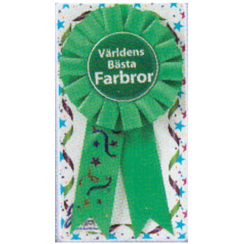 Rosett kort - Världens bästa farbror