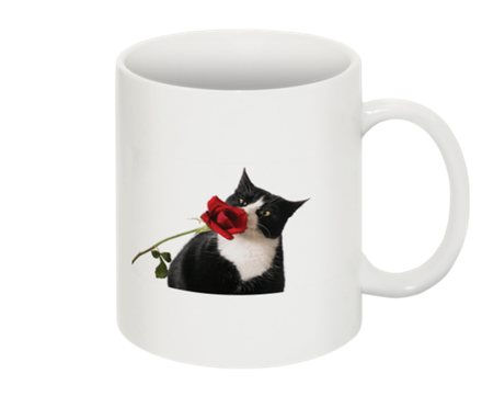 Mugg - Katt med ros