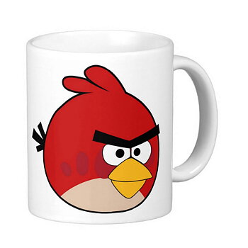 Mugg - Angry birds, Röd