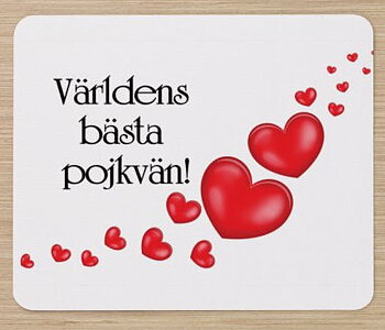 Musmatta - Världens Bästa Pojkvän, 22 x 18 cm