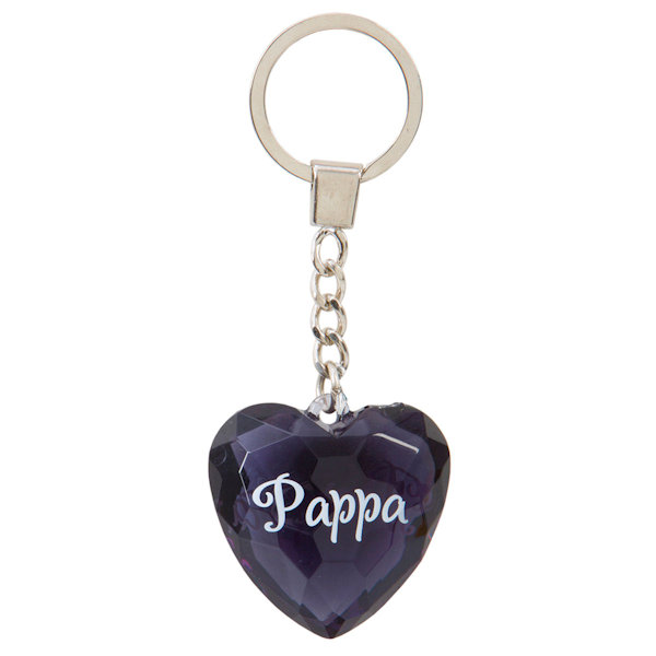 Nyckelring, Diamond heart - Pappa