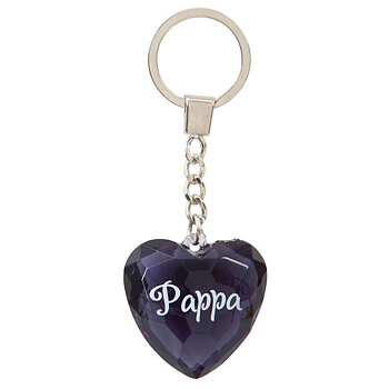 Nyckelring, Diamond heart - Pappa