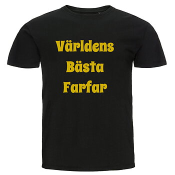 T-shirt - Världens bästa farfar,guld