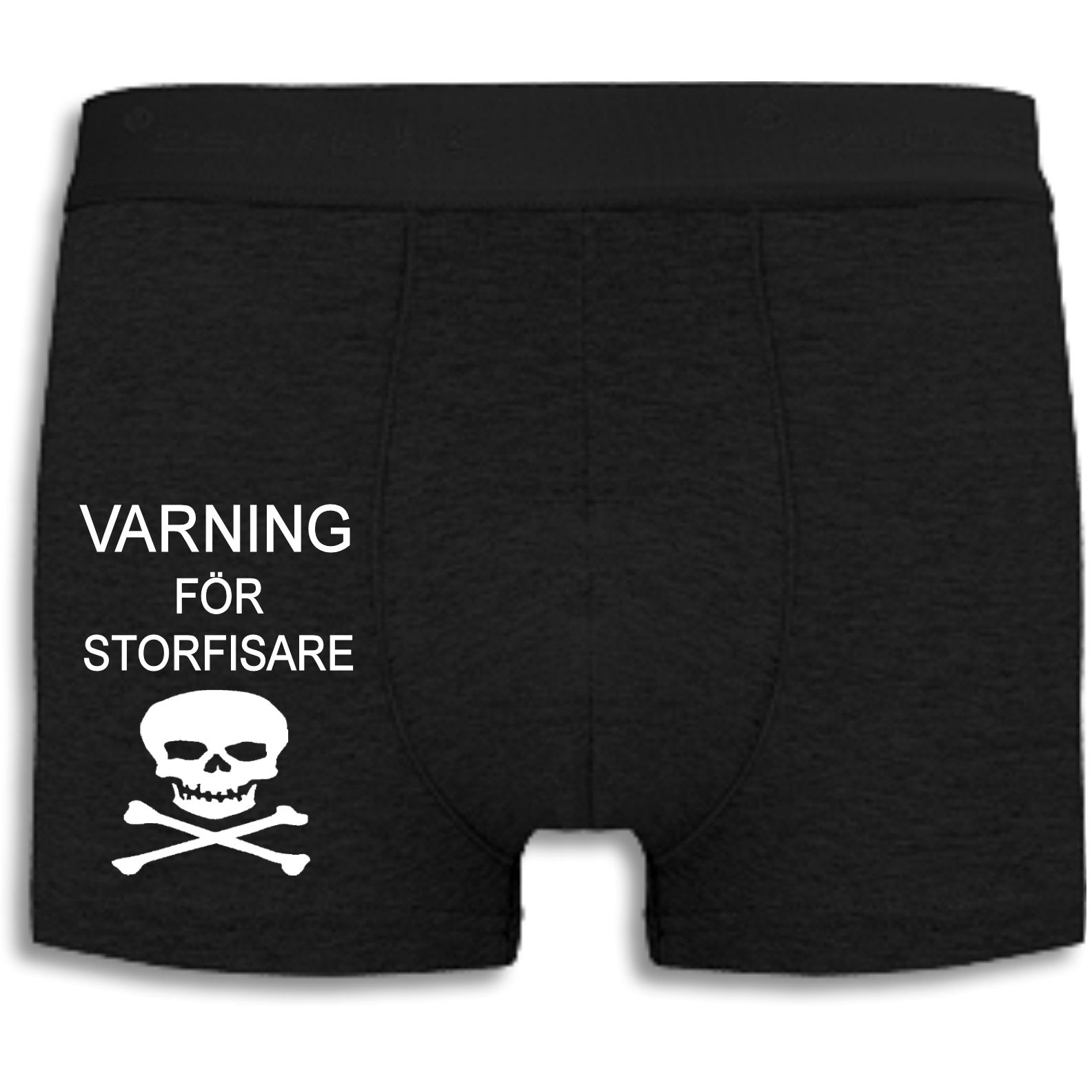 Boxershorts med dödskalle - Varning för storfisare