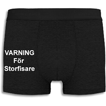Boxershorts - Varning för storfisare
