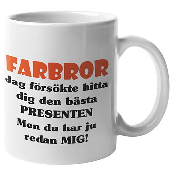 Mugg - Farbror presenten