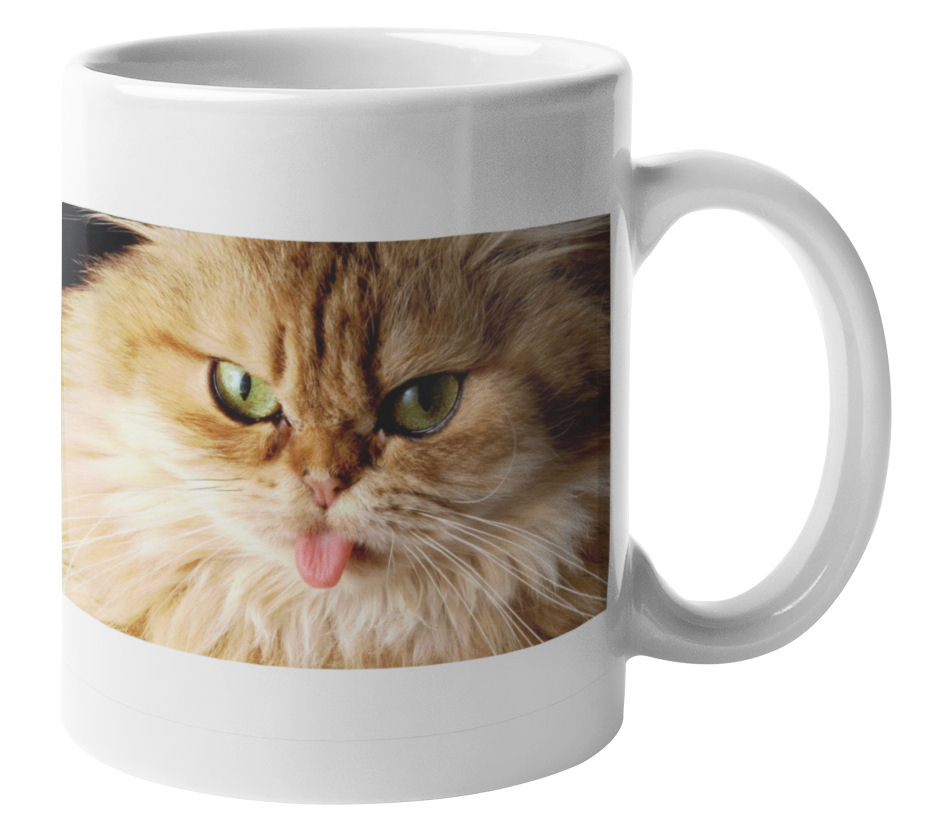 Mugg - Katt med tunga