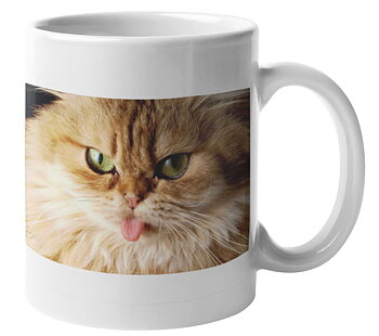 Mugg - Katt med tunga