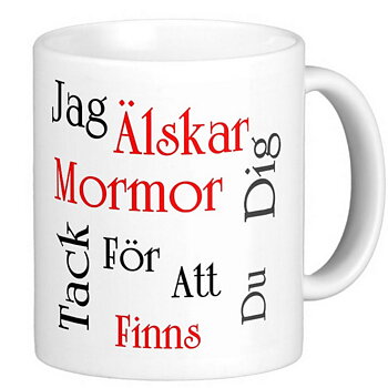 Mugg - Jag älskar dig mormor