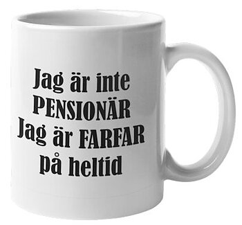 Mugg - Jag är inte pensionär, farfar